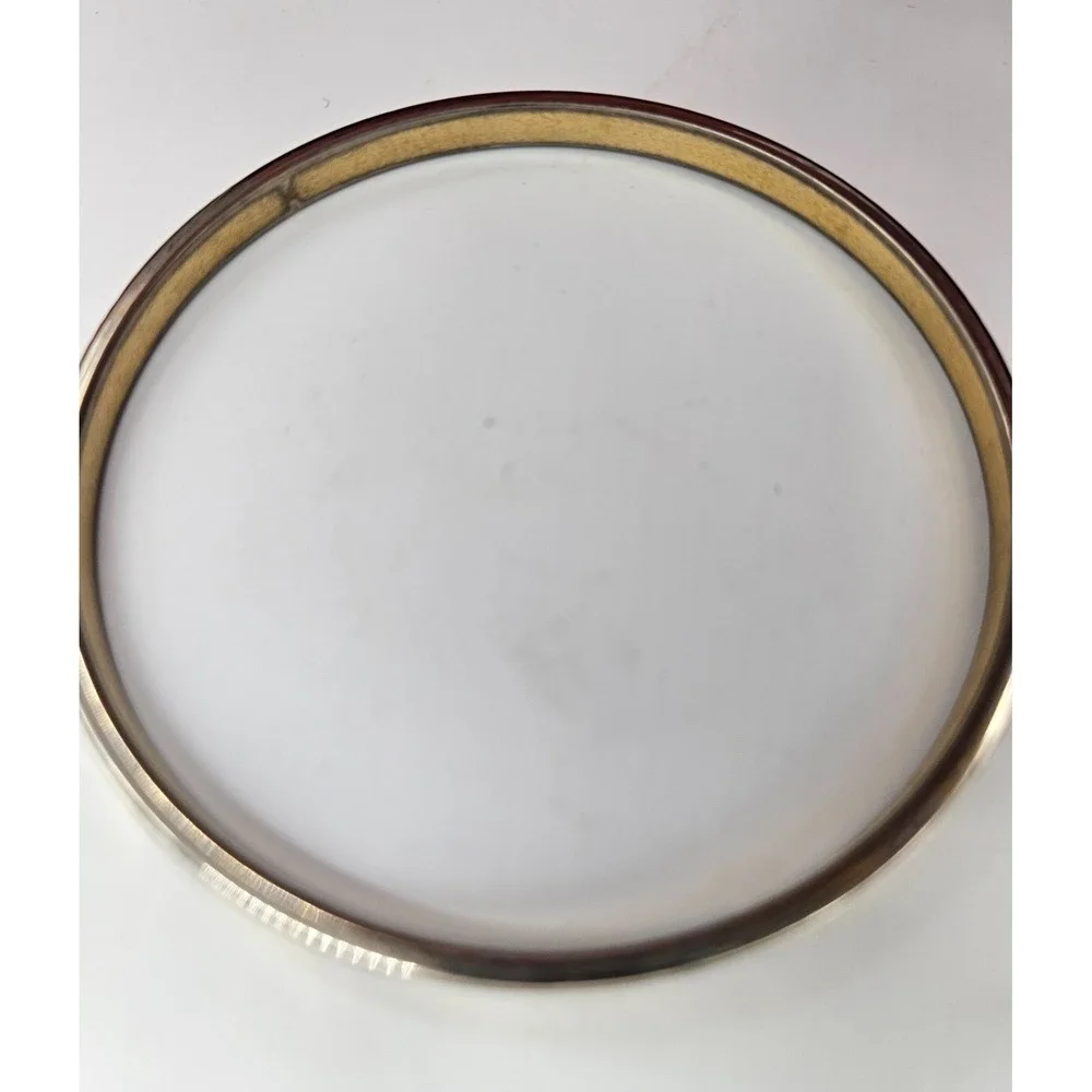 Vintage Monet Gold Tone Etched Diagonal‎ Stripe Bangle Bracelet Signed